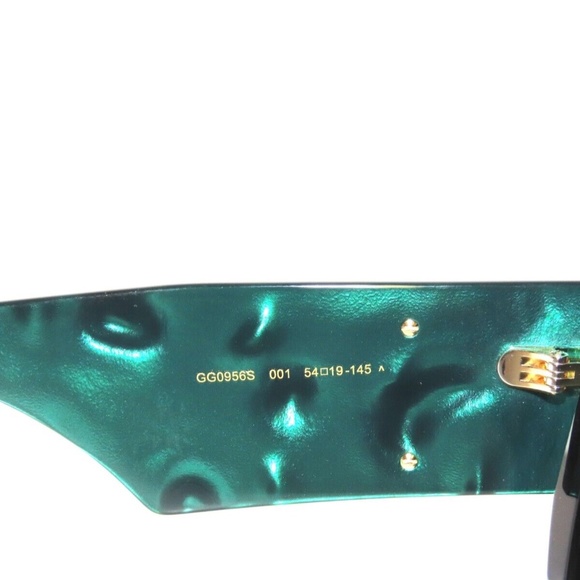 Gucci GG0956S 0956S 001 Black Green Sunglasses 0956